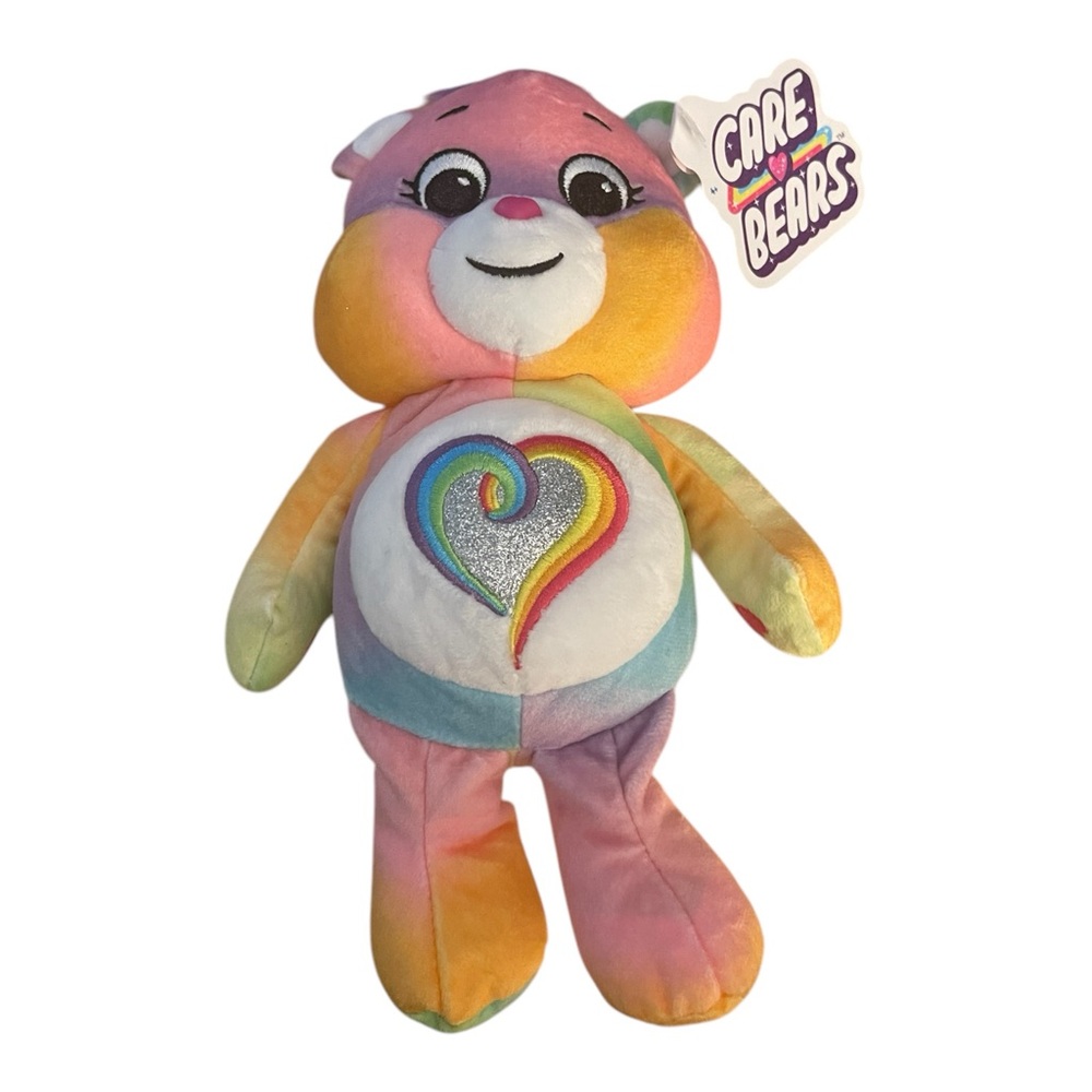 Care Bears Togetherness Bear Rainbow Heart Plush Stuffed Animal 9"  2022 NWT